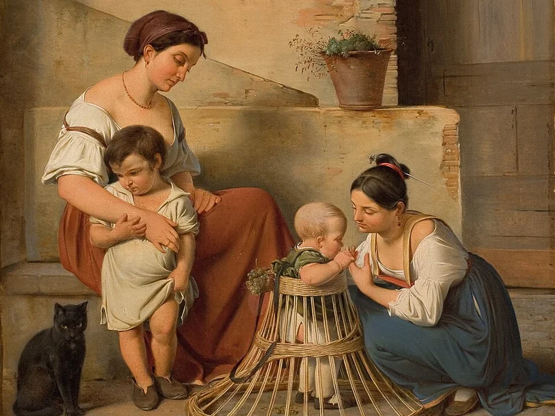 1803-Albert Küchler - Scena di strada romana - Museo d'arte danese